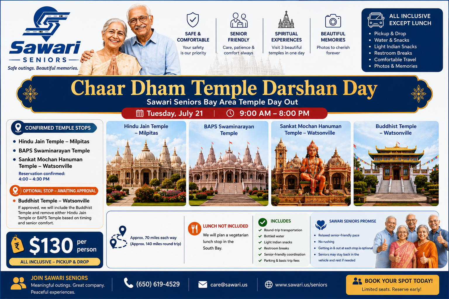 Chaar Dham Temple Darshan Day - Bay Area