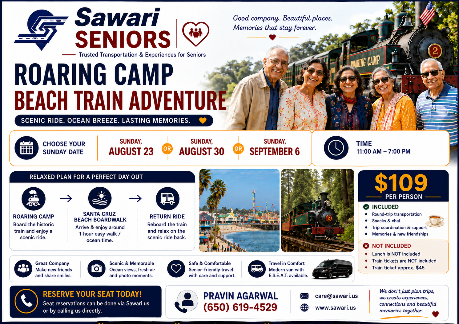Redwood Roaring Camp Santa Cruz Beach Train 