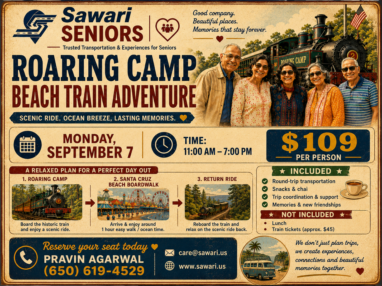 Redwood Roaring Camp Santa Cruz Beach Train 