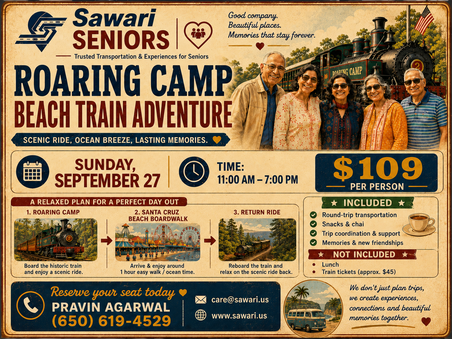 Redwood Roaring Camp Santa Cruz Beach Train 